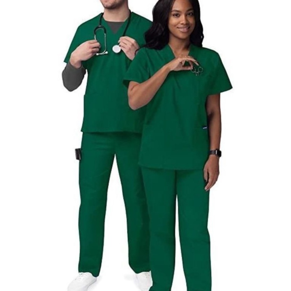 Unisex Dark Green Professional scrubs 3x